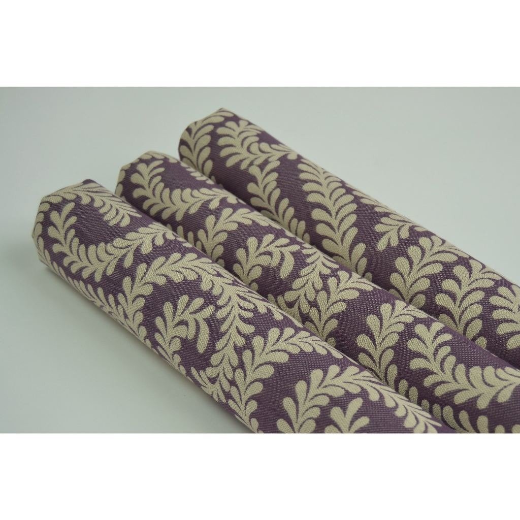McAlister Textiles Little Leaf Aubergine Purple Roman Blind Roman Blinds 