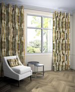 Load image into Gallery viewer, Aura Ochre Printed Velvet Curtains
