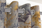 Load image into Gallery viewer, McAlister Textiles Blooma Blue, Grey and Ochre Curtains Tailored Curtains 
