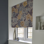 Load image into Gallery viewer, McAlister Textiles Blooma Blue, Grey and Ochre Roman Blind
