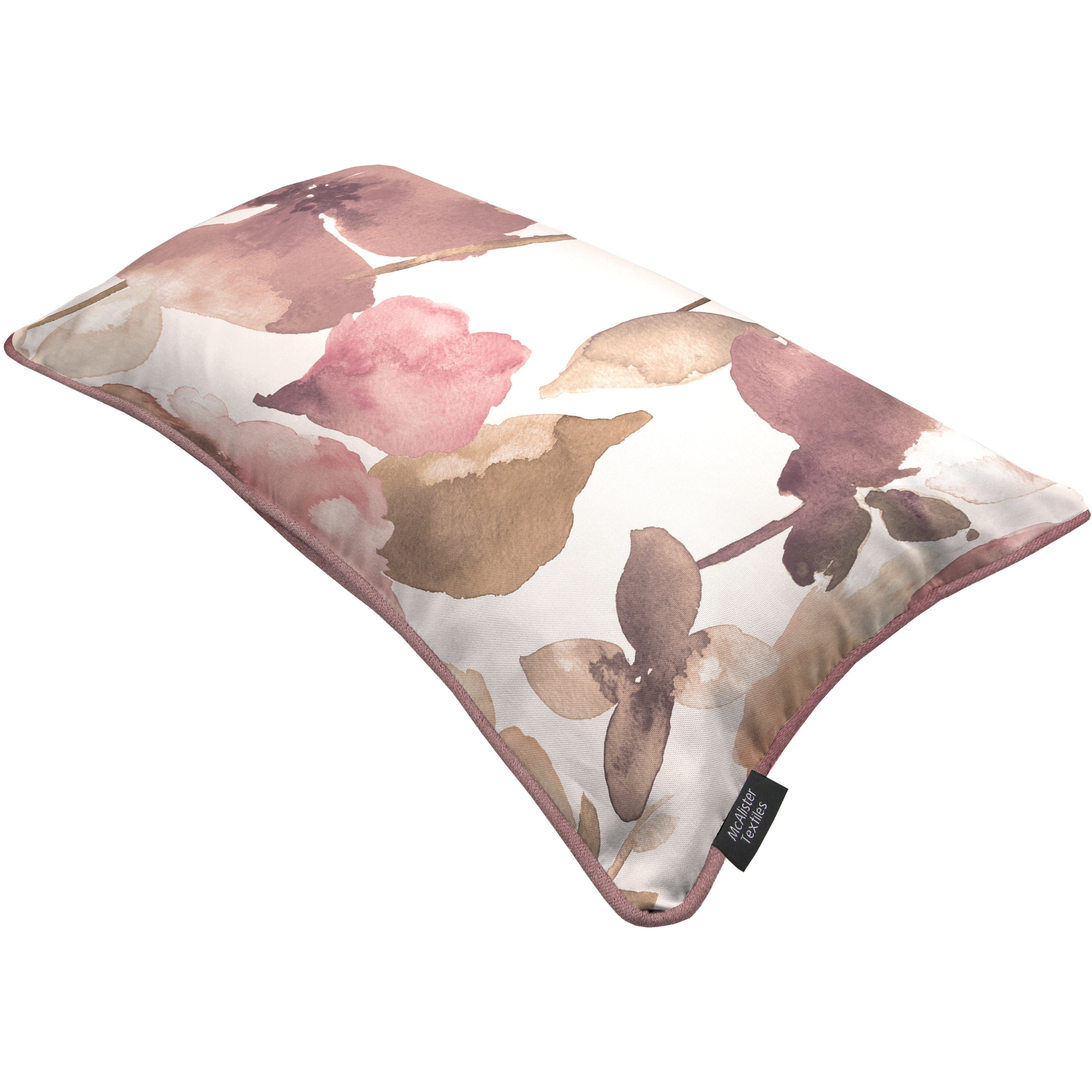 McAlister Textiles Blush Pink Floral Velvet Cushion Cushions and Covers 