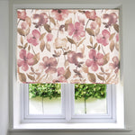 Load image into Gallery viewer, McAlister Textiles Blush Pink Floral Velvet Roman Blind Roman Blinds Standard Lining 130cm x 200cm 
