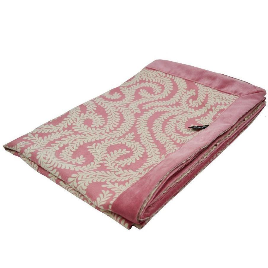 McAlister Textiles Little Leaf Blush Pink Throws & Runners Throws and Runners Regular (130cm x 200cm) 