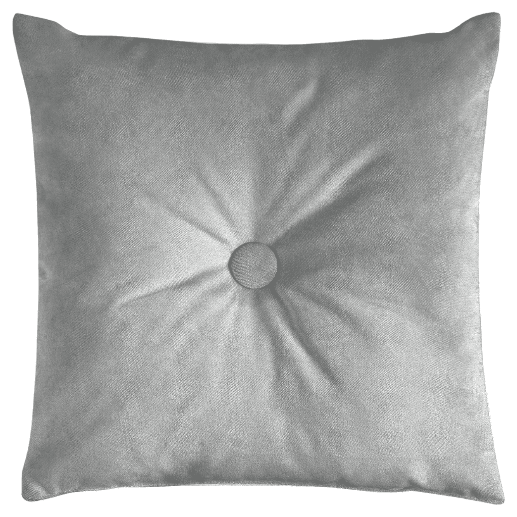 McAlister Textiles Matt Dove Grey Velvet Button Cushions Cushions and Covers Cover Only 43cm x 43cm 