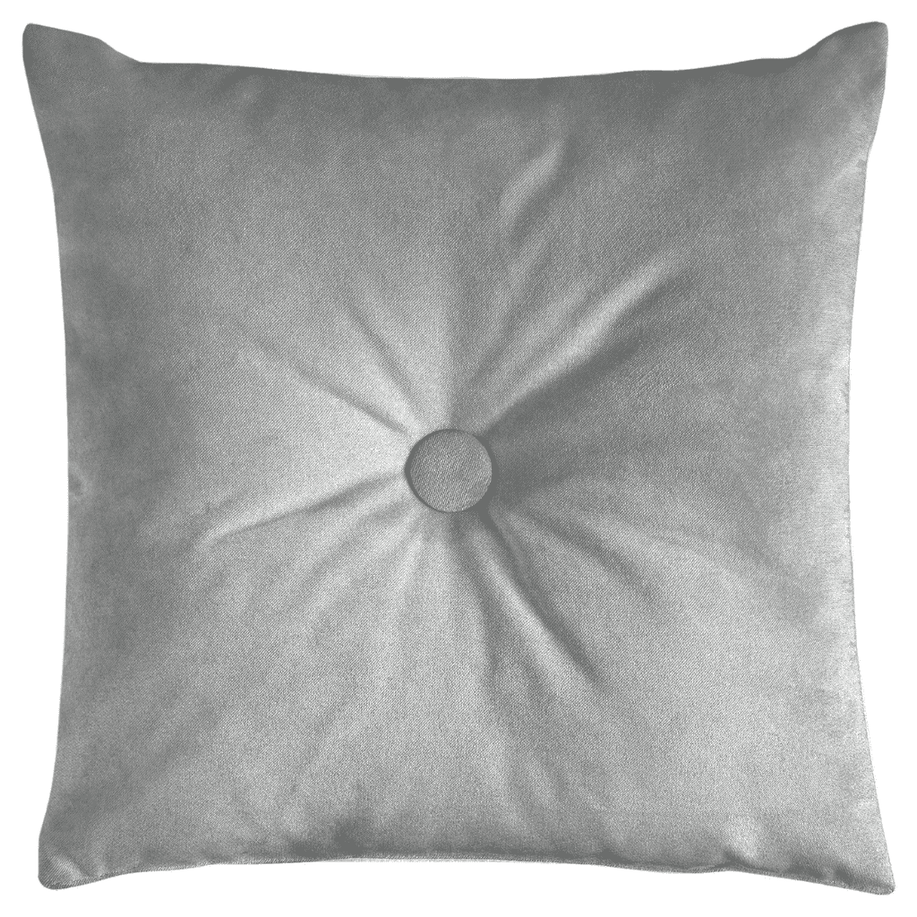 McAlister Textiles Matt Dove Grey Velvet Button Cushions Cushions and Covers Cover Only 43cm x 43cm