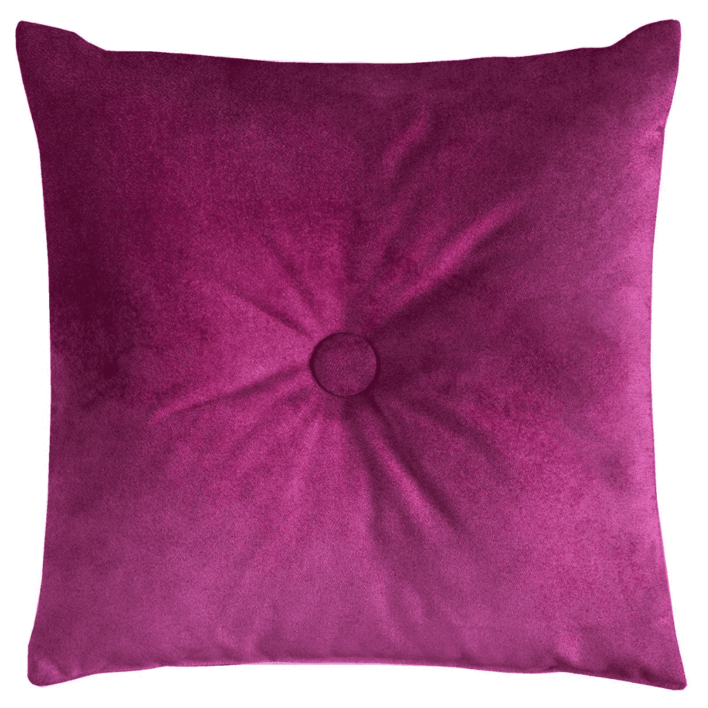 McAlister Textiles Matt Fuchsia Pink Velvet Button Cushions Cushions and Covers Cover Only 43cm x 43cm 