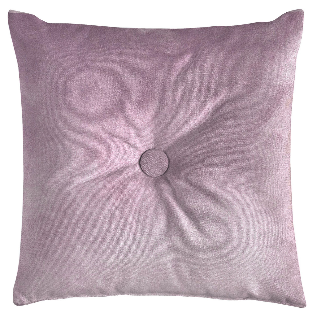 McAlister Textiles Matt Lilac Purple Velvet Button Cushions Cushions and Covers Cover Only 43cm x 43cm 