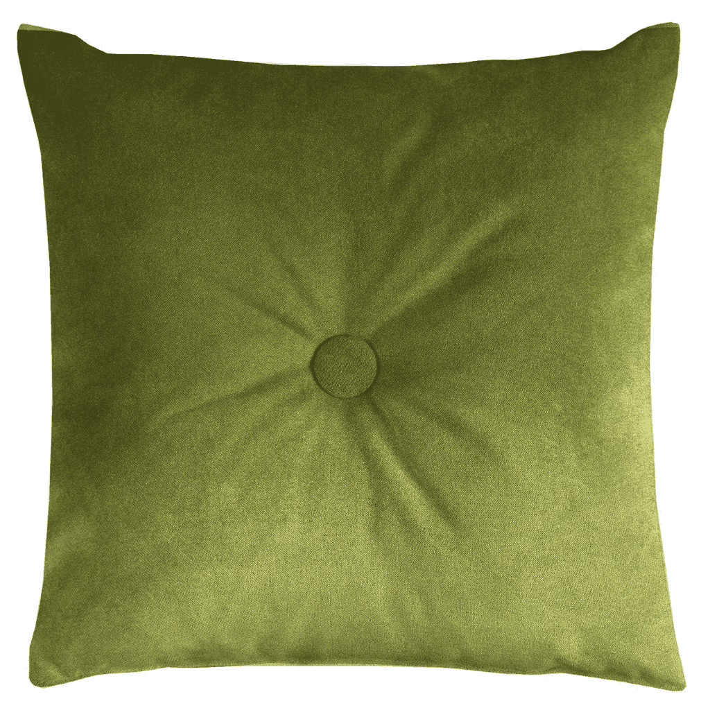 McAlister Textiles Matt Lime Green Velvet Button Cushions Cushions and Covers Cover Only 43cm x 43cm 