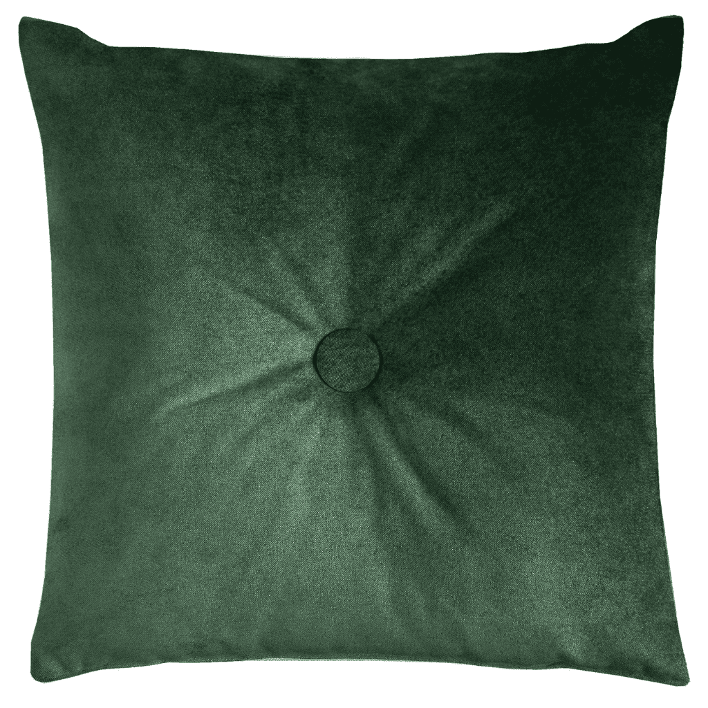 McAlister Textiles Matt Moss Green Velvet Button Cushions Cushions and Covers Cover Only 43cm x 43cm 