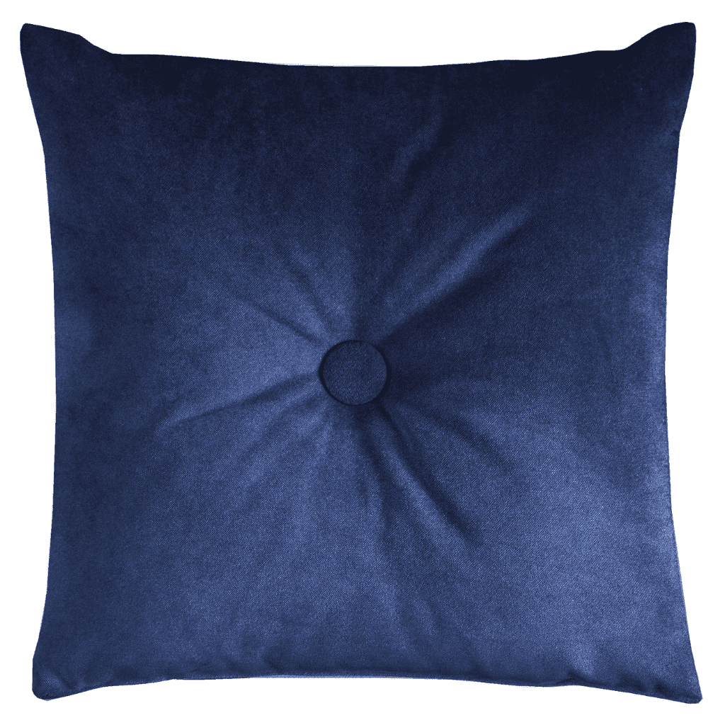 McAlister Textiles Matt Navy Blue Velvet Button Cushions Cushions and Covers Cover Only 43cm x 43cm 