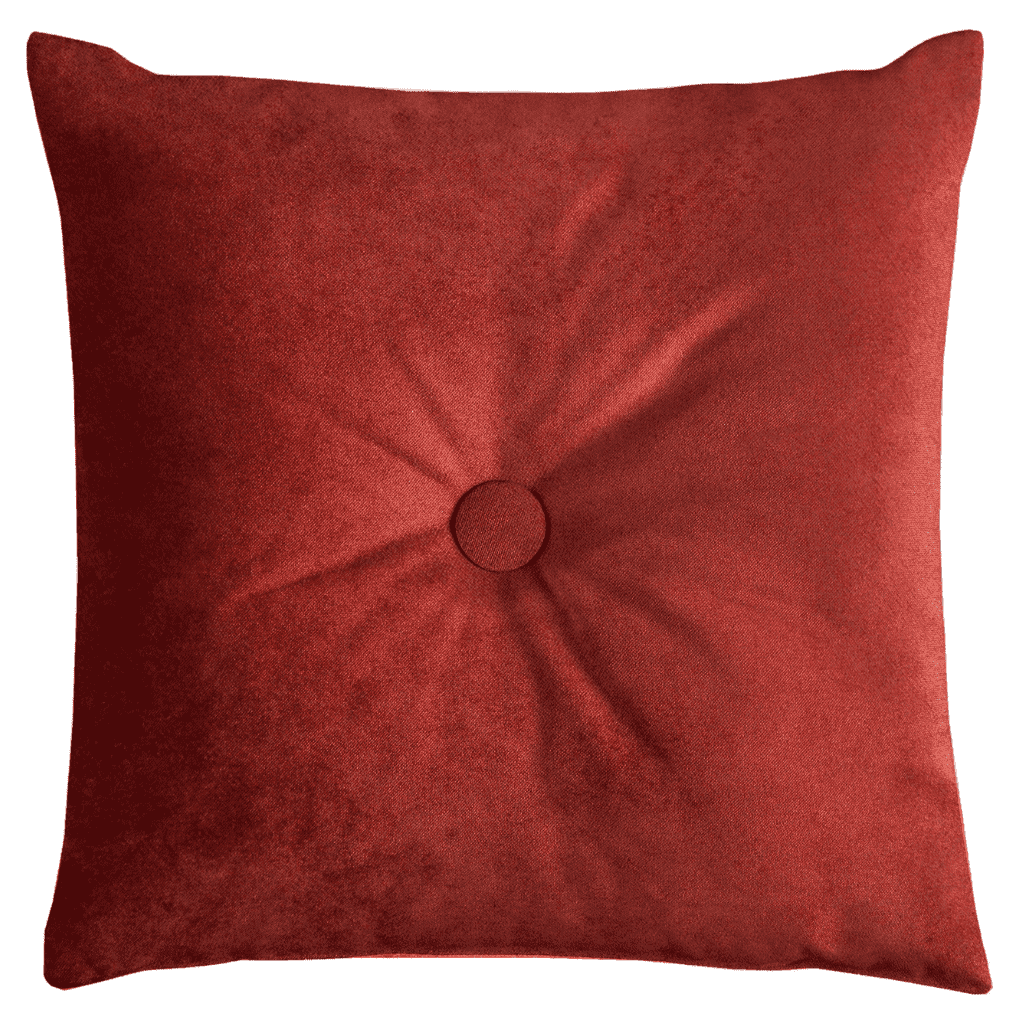 McAlister Textiles Matt Rust Red Velvet Button Cushions Cushions and Covers Cover Only 43cm x 43cm 