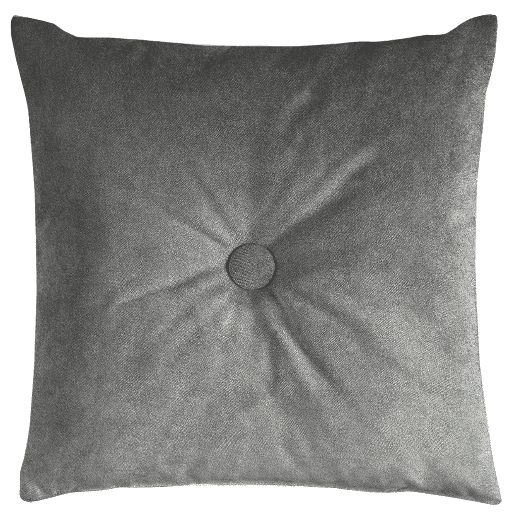 McAlister Textiles Matt Soft Silver Velvet Button Cushions Cushions and Covers Cover Only 43cm x 43cm 