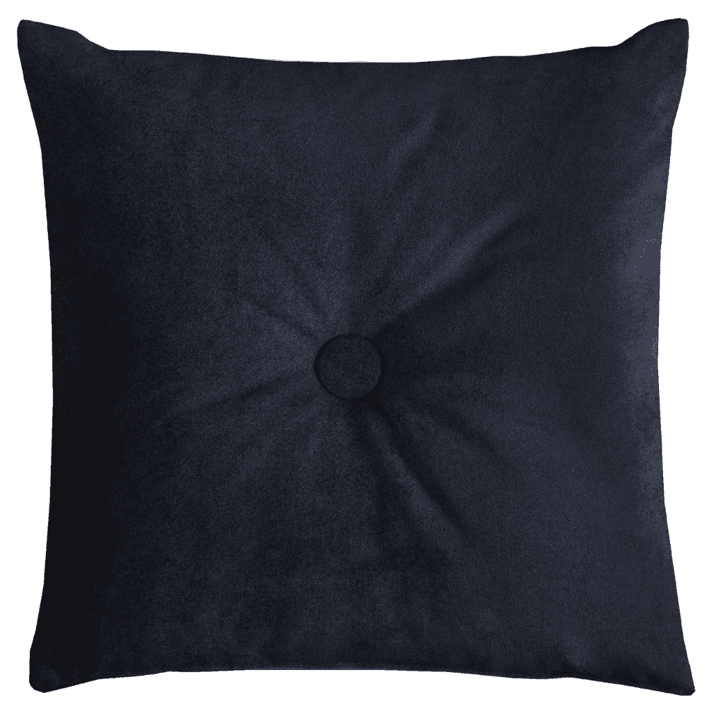 McAlister Textiles Matt Black Velvet Button Cushions Cushions and Covers Cover Only 43cm x 43cm 