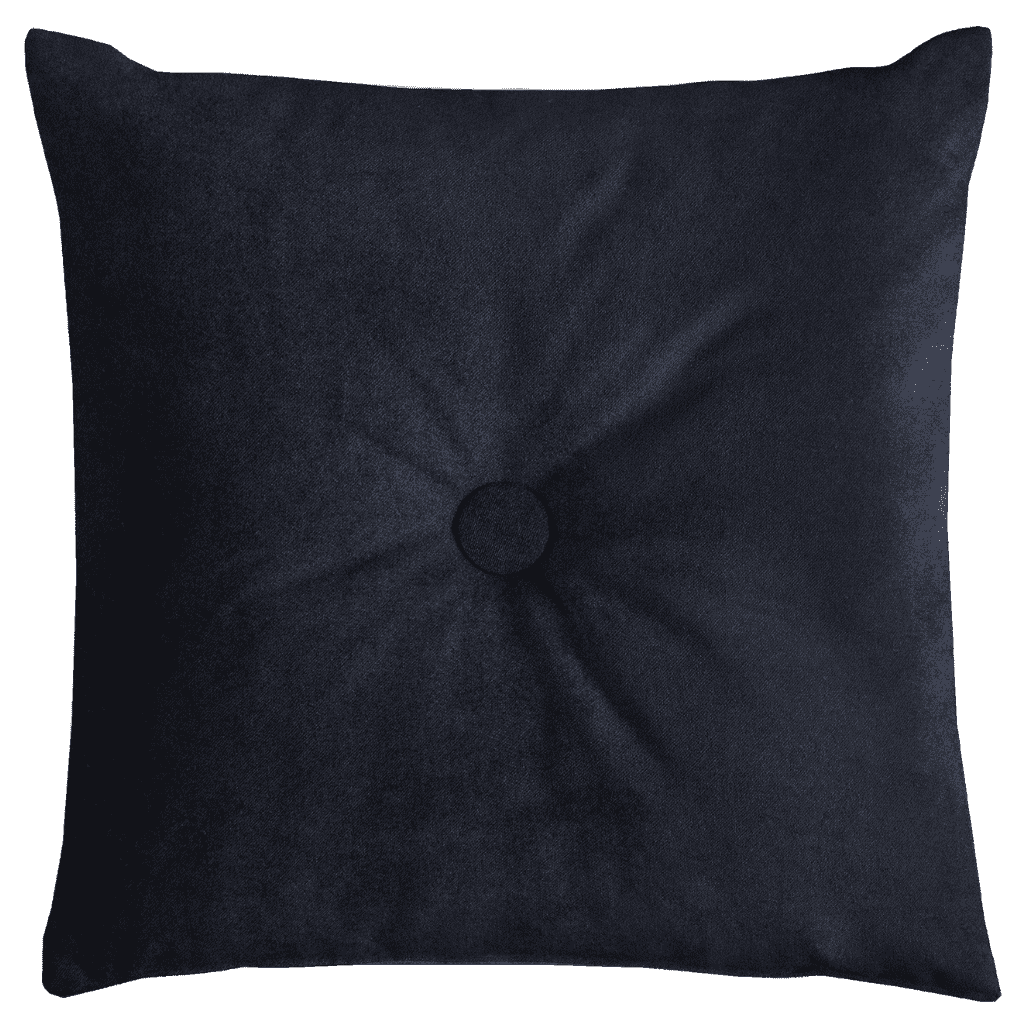 McAlister Textiles Matt Black Velvet Button Cushions Cushions and Covers Cover Only 43cm x 43cm