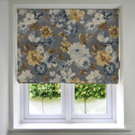 Load image into Gallery viewer, McAlister Textiles Camilla Navy, Grey and Ochre Roman Blind Roman Blinds Standard Lining 130cm x 200cm 
