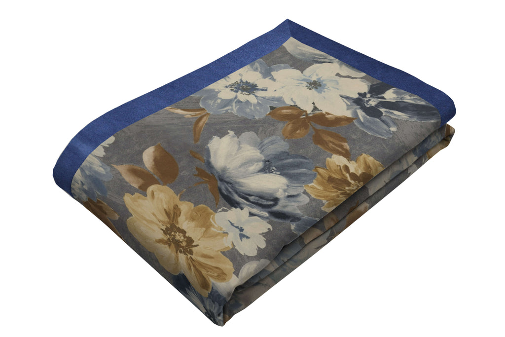 McAlister Textiles Camille Navy, Grey and Ochre Throw and Runners Regular (130cm x 200cm) 