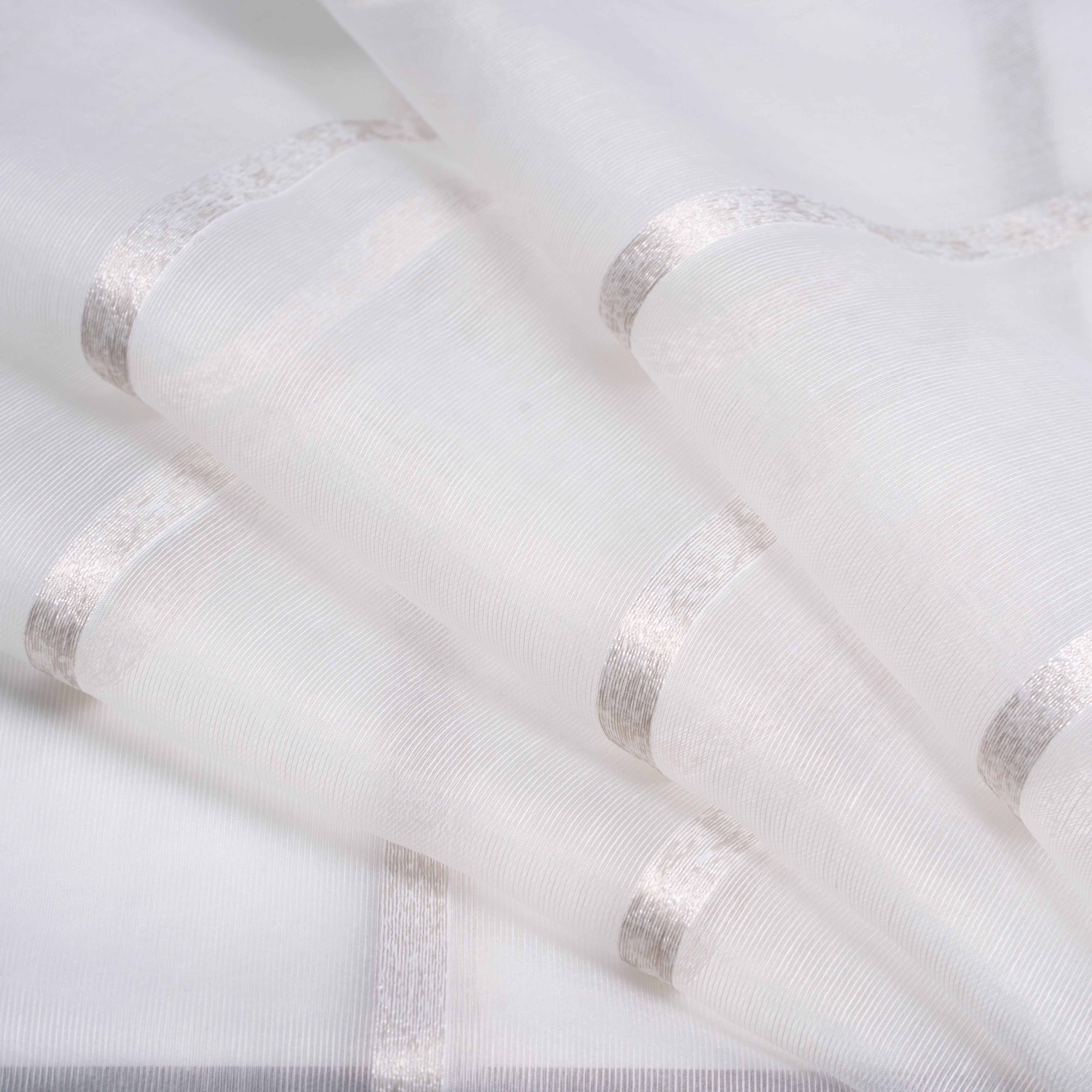 Timeless Cream Wide Width Voile Curtain Fabric