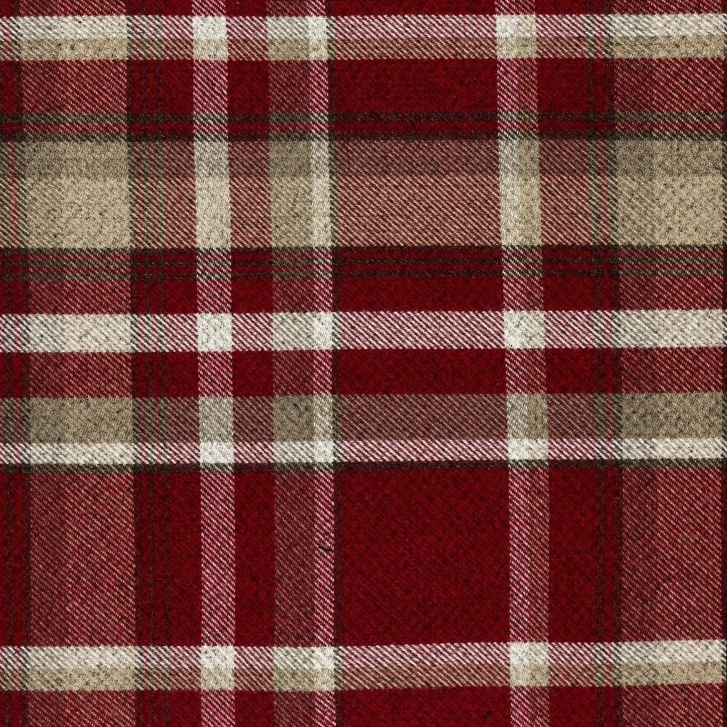 McAlister Textiles Heritage Red + White Tartan Cushion Cushions and Covers 