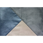 Load image into Gallery viewer, McAlister Textiles Diagonal Patchwork Velvet Blue, Gold + Grey Cushion Cushions and Covers 
