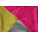 Load image into Gallery viewer, McAlister Textiles Diagonal Patchwork Velvet Pink, Green + Grey Cushion Cushions and Covers 
