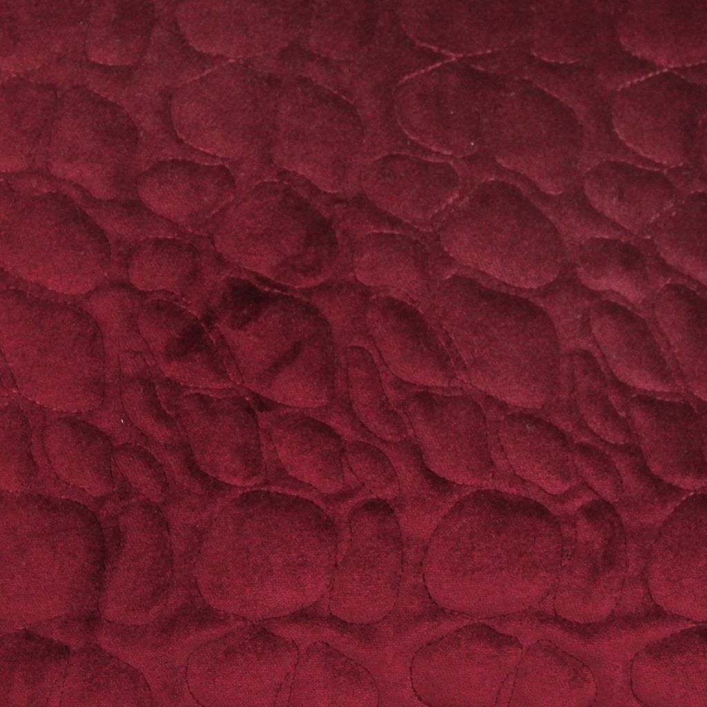 McAlister Textiles Pebble Quilted Wine Red Velvet Cushion Cushions and Covers 