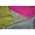 Load image into Gallery viewer, McAlister Textiles Triangle Patchwork Velvet Pink, Green + Grey Cushion Cushions and Covers 
