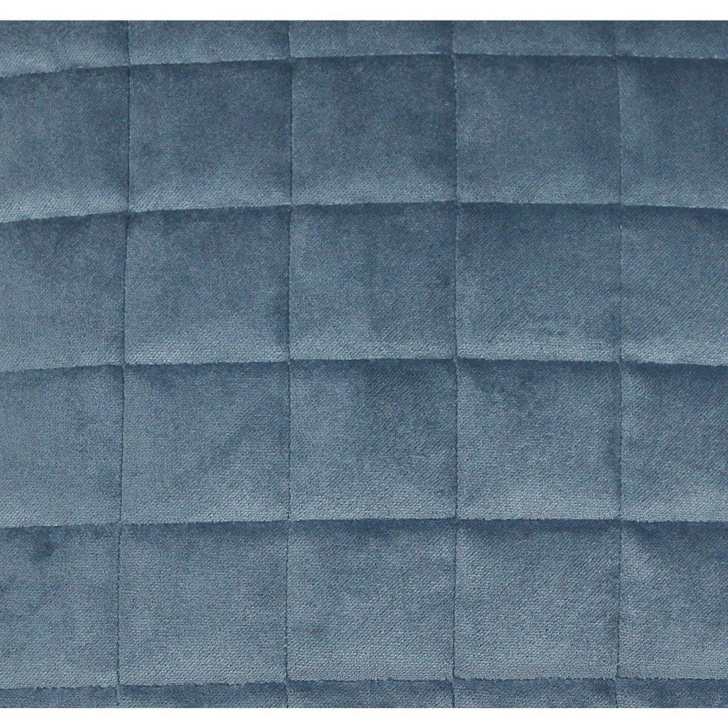 McAlister Textiles Square Quilted Dark Blue Velvet Cushion Cushions and Covers 