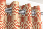 Load image into Gallery viewer, McAlister Textiles Colorado Geometric Burnt Orange Curtains Tailored Curtains 
