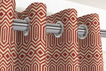 Load image into Gallery viewer, McAlister Textiles Colorado Geometric Red Curtains Tailored Curtains 
