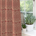 Load image into Gallery viewer, McAlister Textiles Colorado Geometric Red Curtains Tailored Curtains 116cm(w) x 182cm(d) (46&quot; x 72&quot;) 
