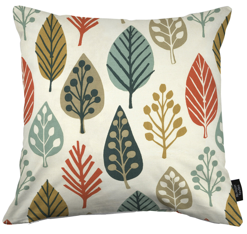 McAlister Textiles Magda Cotton Print Burnt Orange Cushion Cushions and Covers Cover Only 43cm x 43cm 