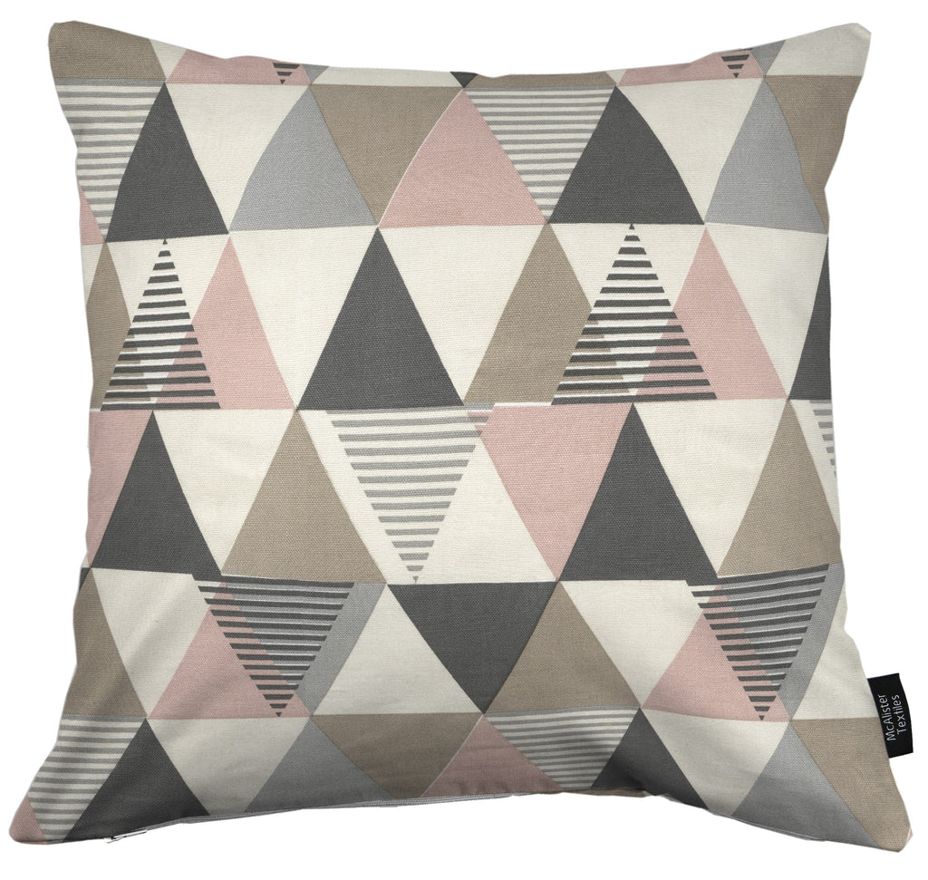 McAlister Textiles Vita Cotton Print Blush Pink Cushion Cushions and Covers Cover Only 43cm x 43cm 
