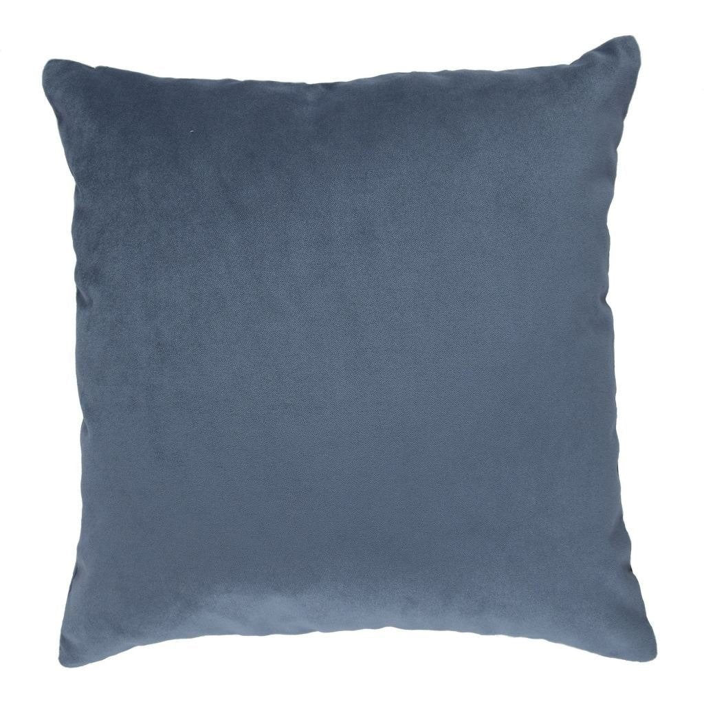 McAlister Textiles Diagonal Patchwork Velvet Blue, Gold + Grey Cushion Cushions and Covers 