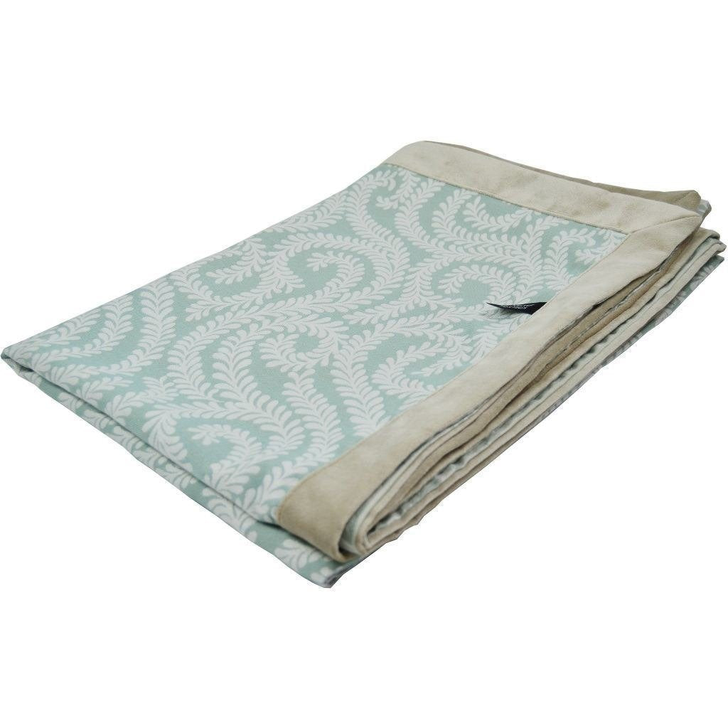 McAlister Textiles Little Leaf Duck Egg Blue Throws & Runners Throws and Runners Regular (130cm x 200cm) 