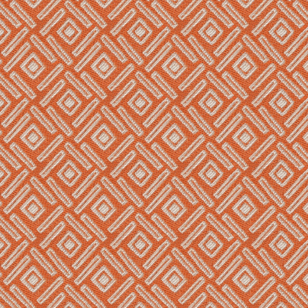 McAlister Textiles Elva Geometric Burnt Orange Fabric Fabrics 1 Metre 