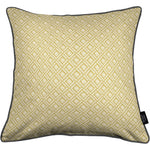 Load image into Gallery viewer, McAlister Textiles Elva Geometric Ochre Yellow Cushion Cushions and Covers Cover Only 43cm x 43cm 
