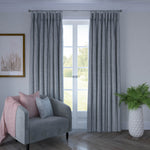 Load image into Gallery viewer, Eternity Dove Grey Chenille Curtains
