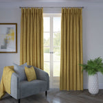 Load image into Gallery viewer, Eternity Ochre Chenille Curtains
