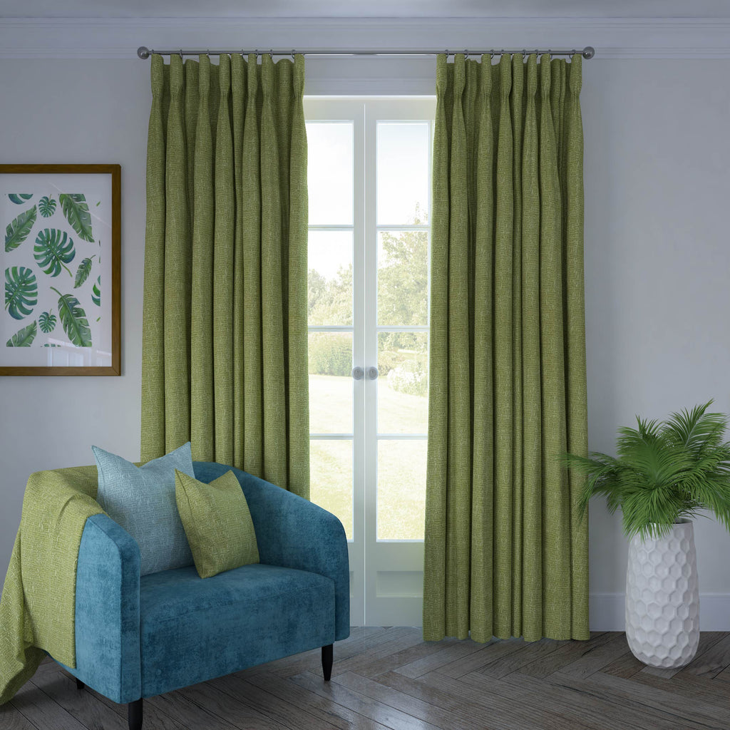 Eternity Sage Green Chenille Curtains