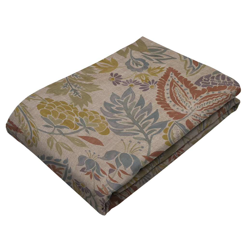 Florista Terracotta, Sage Green and Blue Floral Throw Blankets & Runners