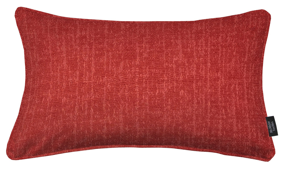 McAlister Textiles Eternity Red Chenille Pillow Pillow Cover Only 50cm x 30cm