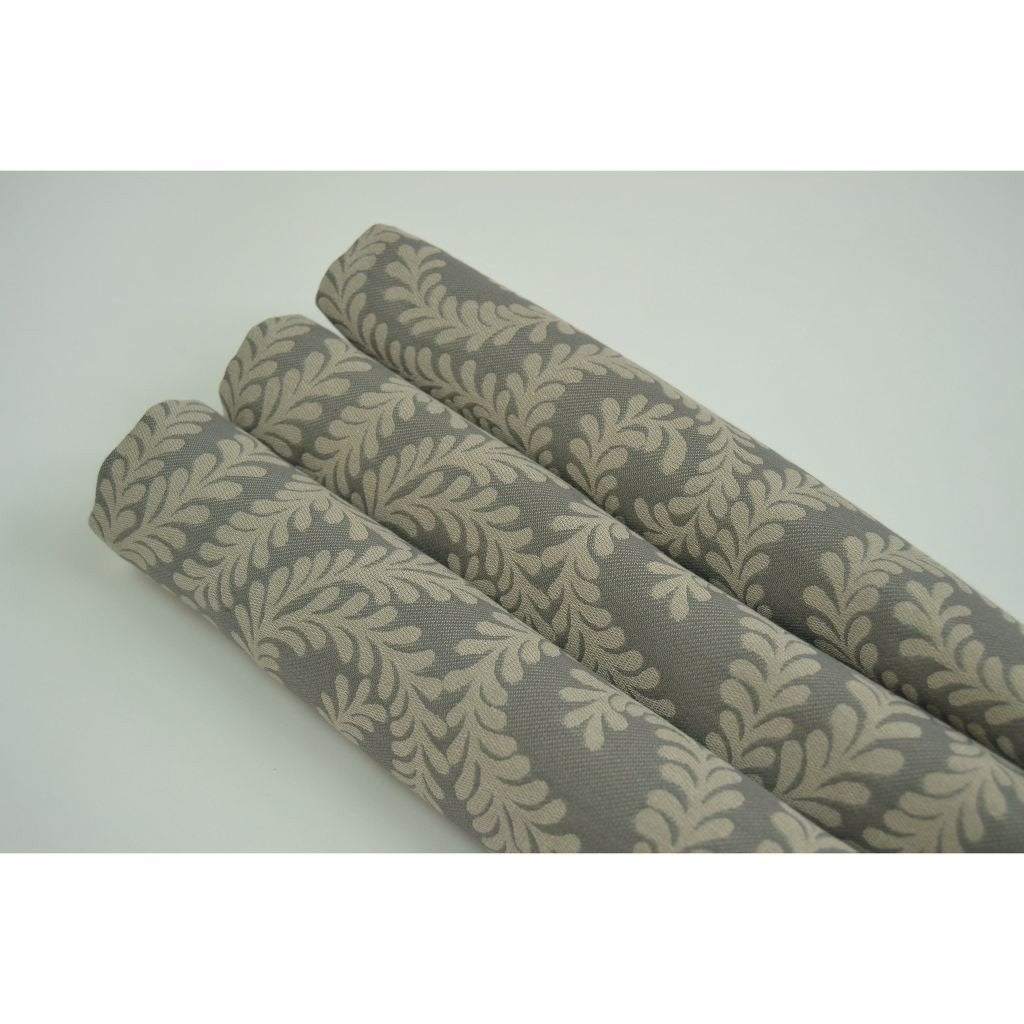 McAlister Textiles Little Leaf Charcoal Grey Roman Blind Roman Blinds 