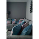 Load image into Gallery viewer, McAlister Textiles Square Patchwork Velvet Blue + Purple Cushion Cushions and Covers 
