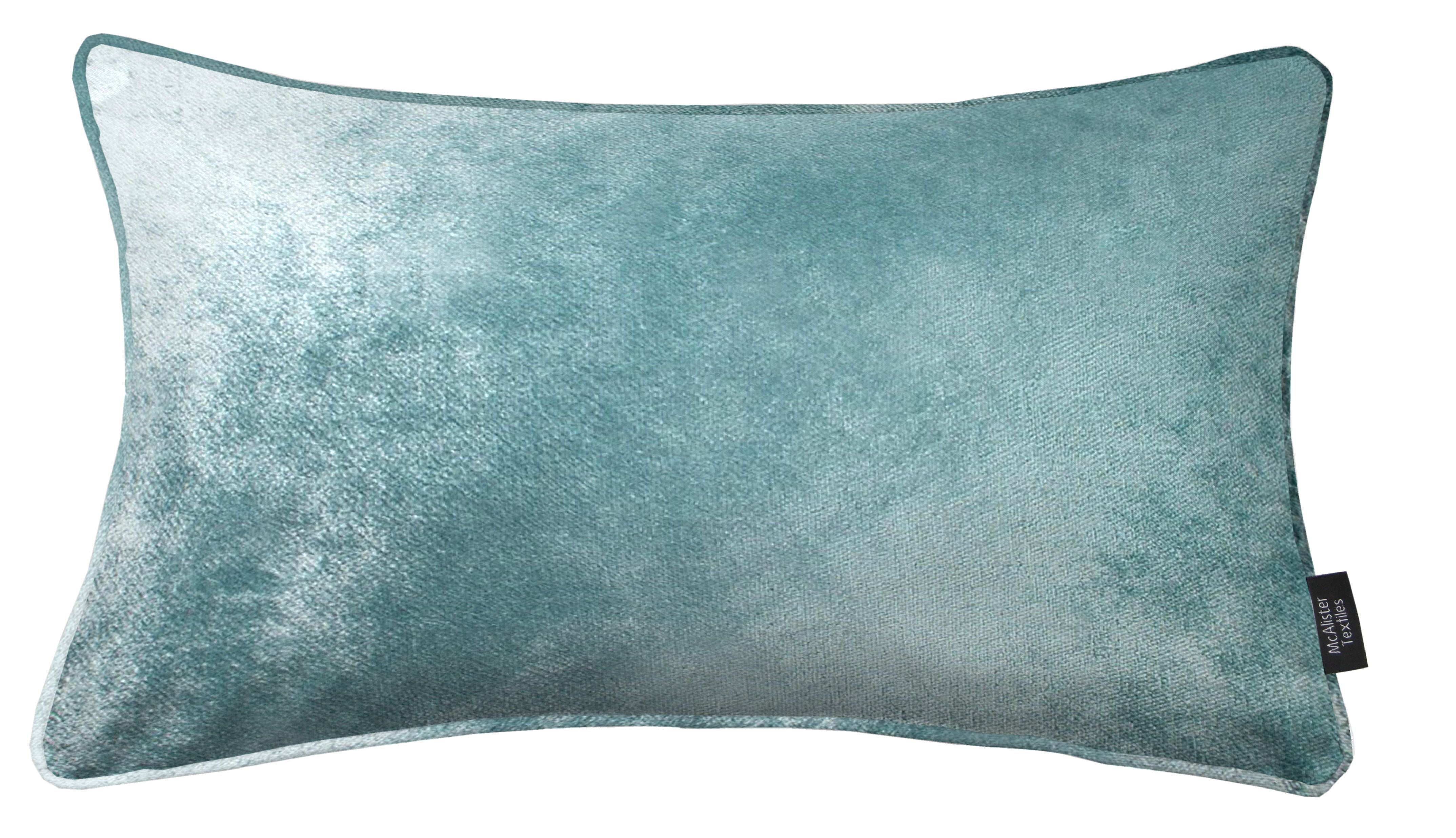 McAlister Textiles Duck Egg Blue Crushed Velvet Cushions Cushions and Covers Cover Only 50cm x 30cm 