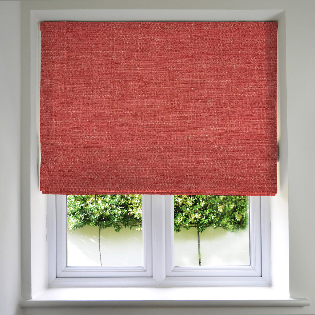 Harmony Red Textured Roman Blinds