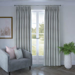 Load image into Gallery viewer, Harmony Linen Blend Dove Grey Textured Curtains
