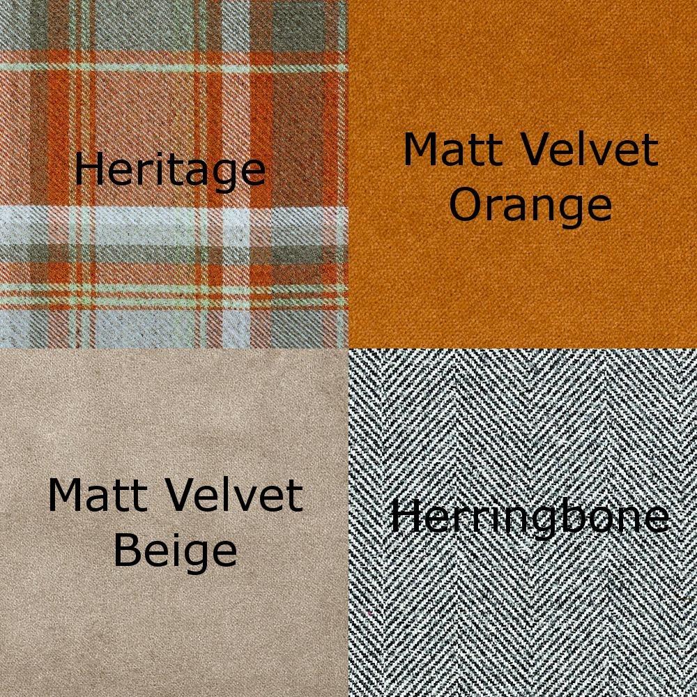 McAlister Textiles Heritage Orange + Grey Tartan Home Decor Design Set Regular (130cm x 200cm) 