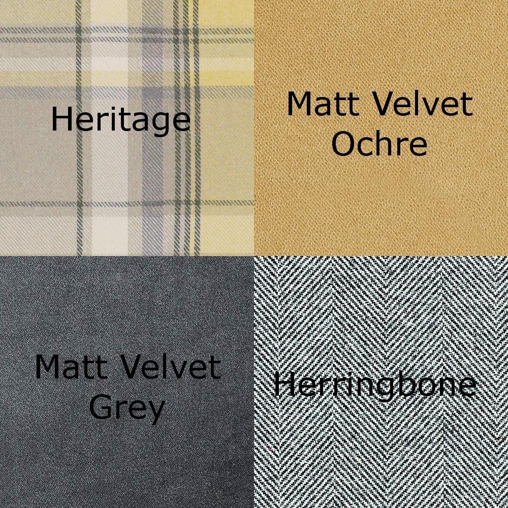 McAlister Textiles Heritage Yellow + Grey Tartan Home Decor Design Set Bed Runner (50cm x 240cm) 