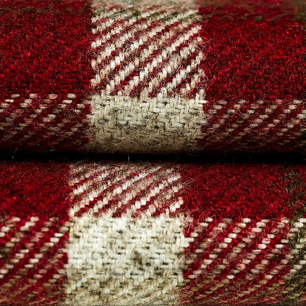 McAlister Textiles Heritage Red + White Tartan Home Decor Design Set 