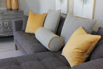 Load image into Gallery viewer, McAlister Textiles Herringbone Boutique Grey + Yellow Cushion Cushions and Covers 
